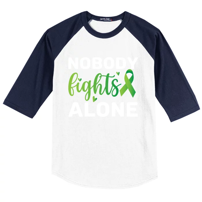 Nobody Fights Alone Tal Health Awareness Gift Baseball Sleeve Shirt