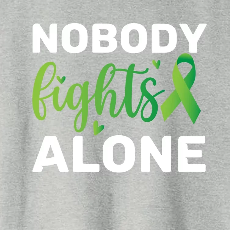 Nobody Fights Alone Tal Health Awareness Gift Women's Crop Top Tee