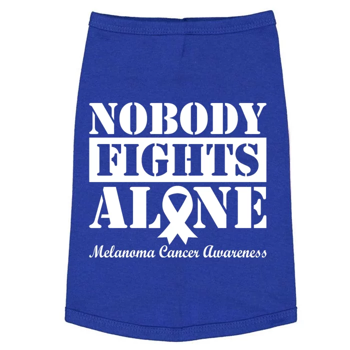 Nobody Fights Alone Melanoma Cancer Awareness Doggie Tank