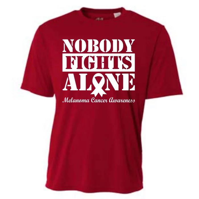 Nobody Fights Alone Melanoma Cancer Awareness Cooling Performance Crew T-Shirt