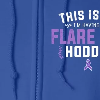 Novelty Fibro Awareness And Fibromyalgia This Is My Flare Day Cute Gift Full Zip Hoodie