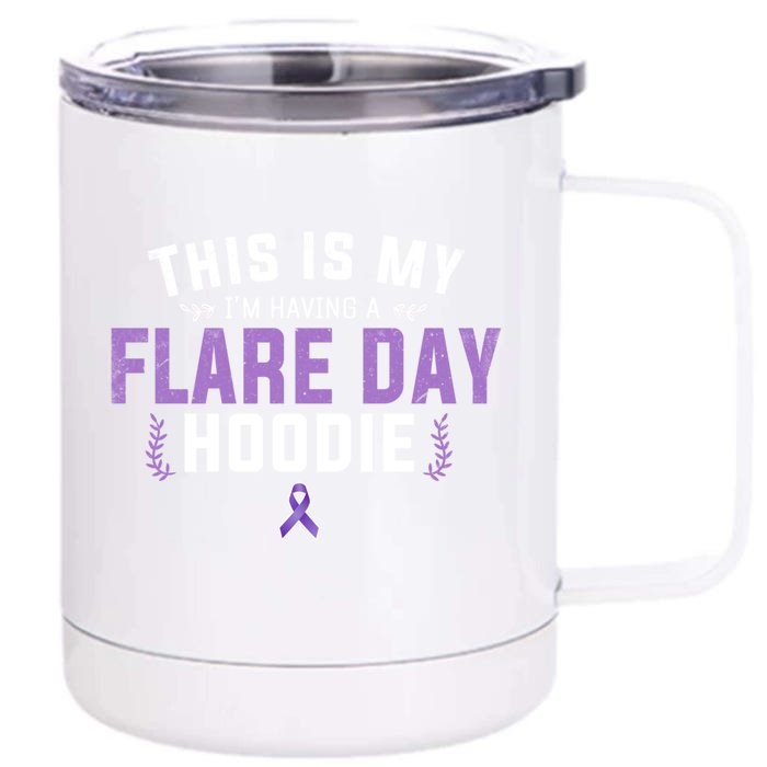 Novelty Fibro Awareness And Fibromyalgia This Is My Flare Day Cute Gift Front & Back 12oz Stainless Steel Tumbler Cup