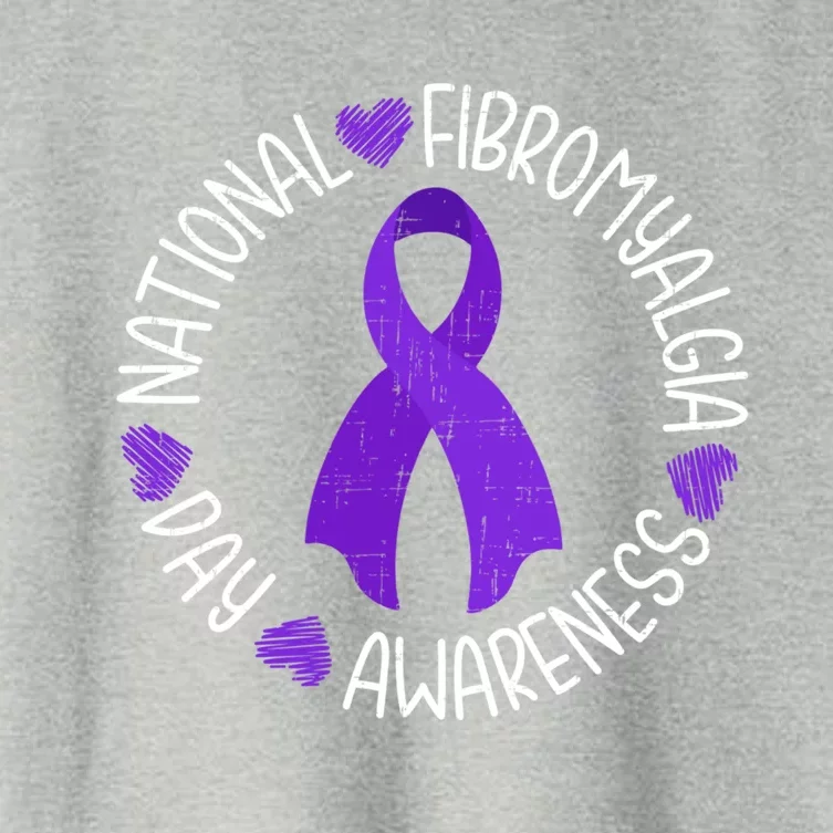 National Fibromyalgia Awareness Day Costume Ribbon Gift Women's Crop Top Tee