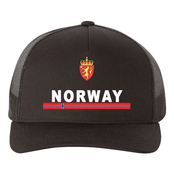 Norwaynorwegian Flag And Emblem Yupoong Adult 5-Panel Trucker Hat