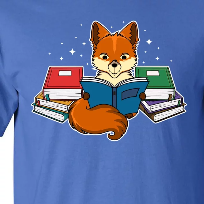 Nerdy Fox Book Funny Animal Lover Furry Gift Tall T-Shirt