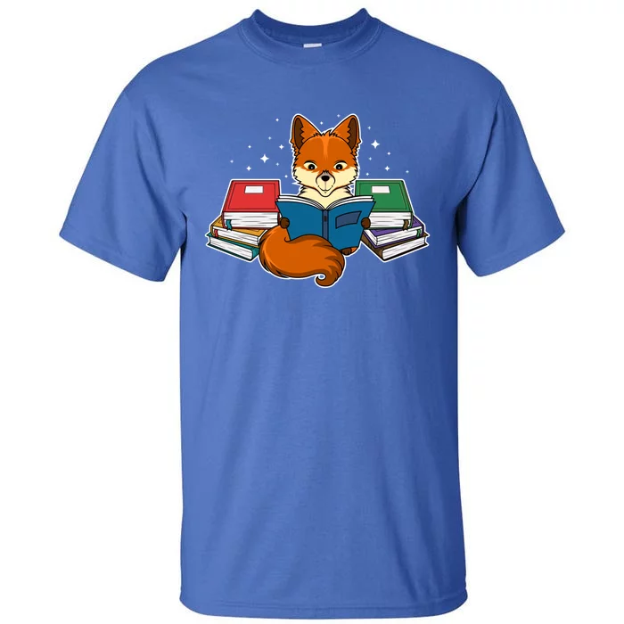 Nerdy Fox Book Funny Animal Lover Furry Gift Tall T-Shirt