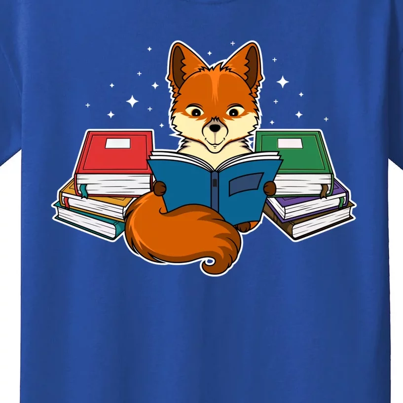 Nerdy Fox Book Funny Animal Lover Furry Gift Kids T-Shirt