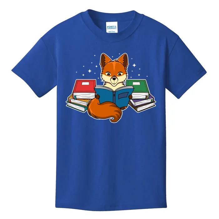 Nerdy Fox Book Funny Animal Lover Furry Gift Kids T-Shirt