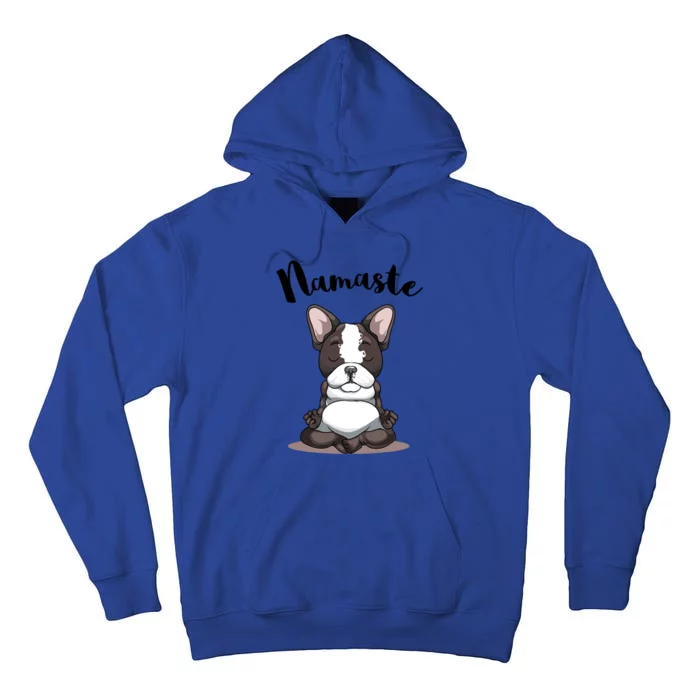 Namaste French Bulldog Yoga Design Dog Lover Frenchie Yoga Gift Tall Hoodie