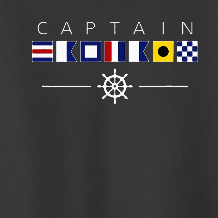 NAUTICAL FLAG BOAT CAPTAIN Toddler T-Shirt