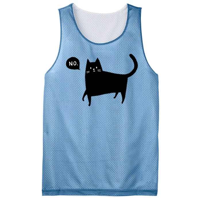 No Funny Black Cat Mesh Reversible Basketball Jersey Tank