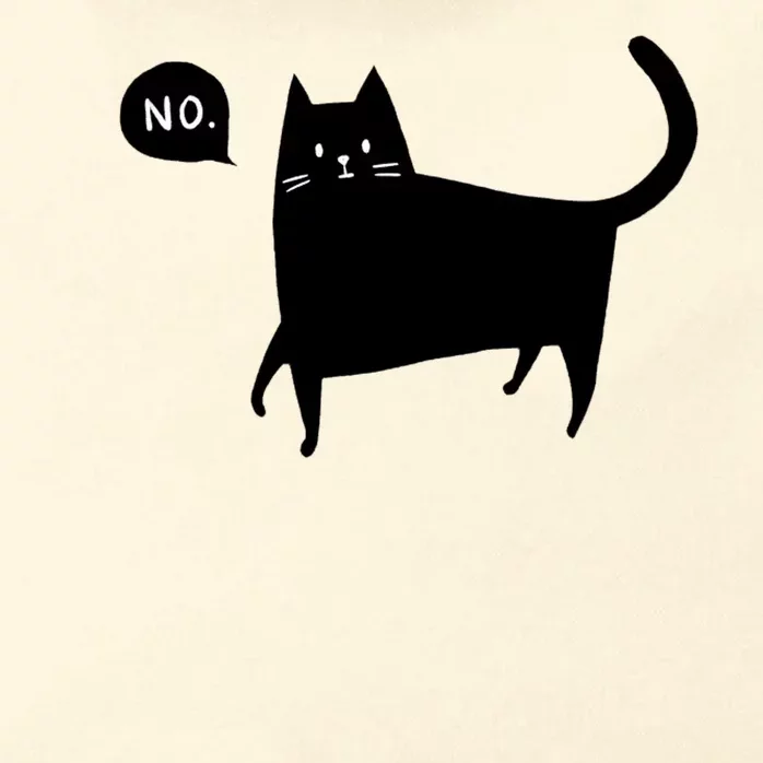 No Funny Black Cat Zip Tote Bag