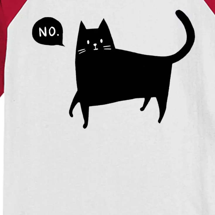 No Funny Black Cat Kids Colorblock Raglan Jersey