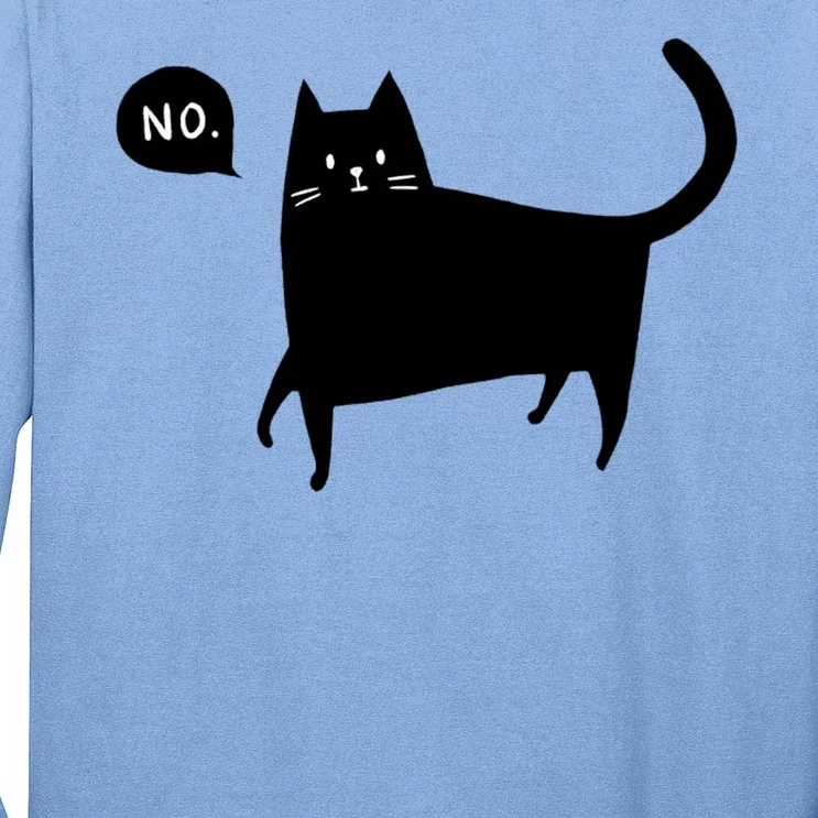 No Funny Black Cat Long Sleeve Shirt