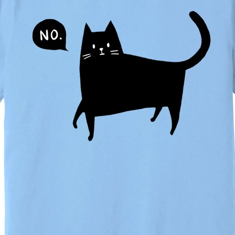 No Funny Black Cat Premium T-Shirt