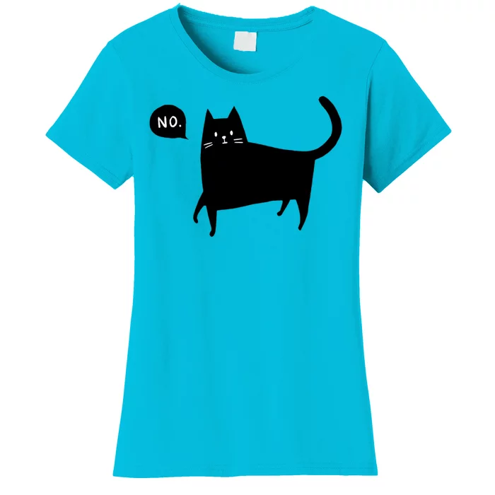 No Funny Black Cat Women's T-Shirt