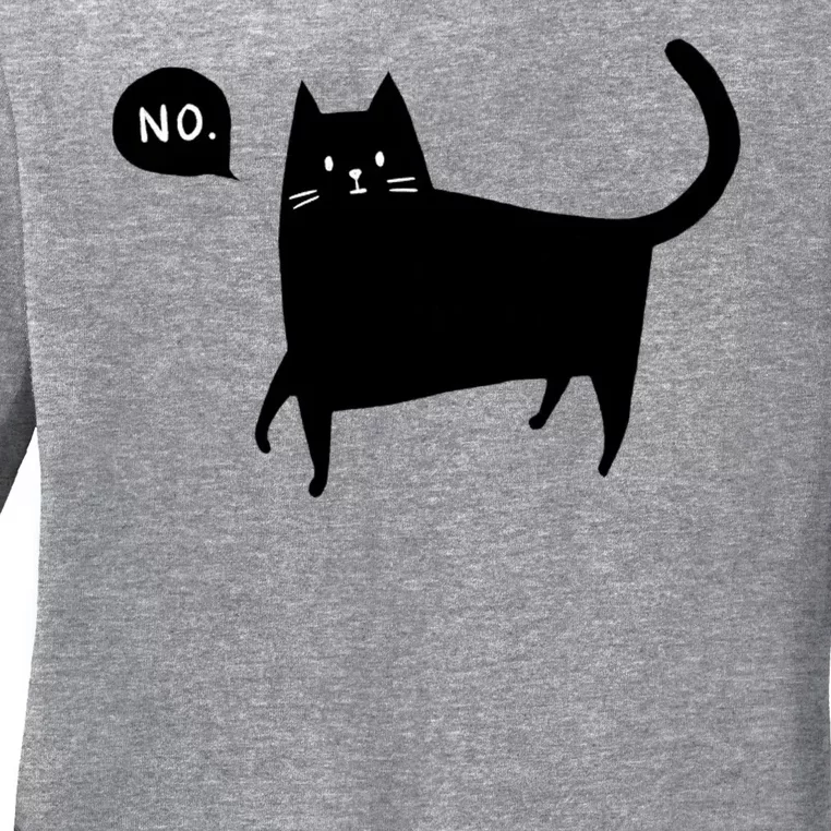 No Funny Black Cat Ladies Long Sleeve Shirt