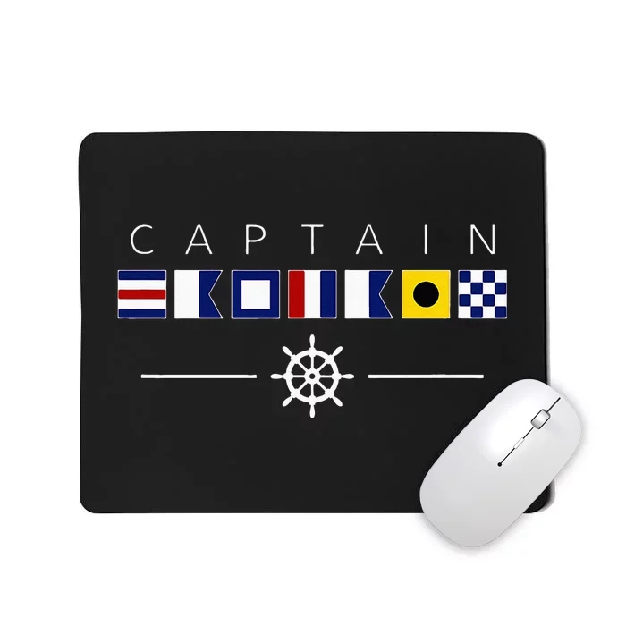 NAUTICAL FLAG BOAT CAPTAIN Mousepad