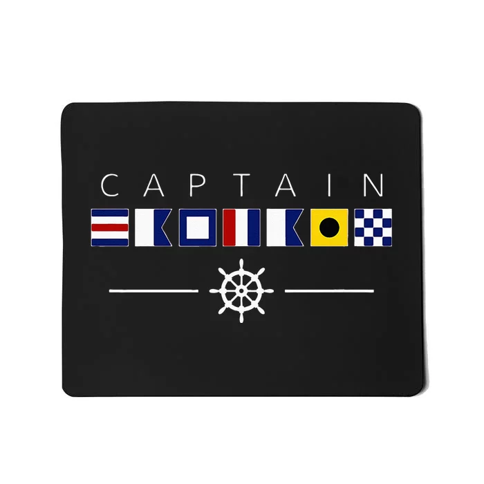 NAUTICAL FLAG BOAT CAPTAIN Mousepad