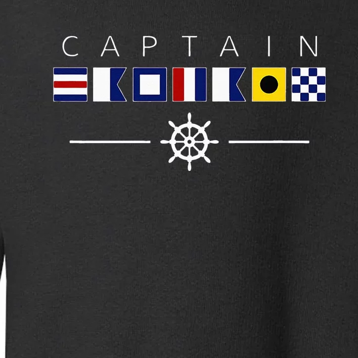 NAUTICAL FLAG BOAT CAPTAIN Toddler Sweatshirt