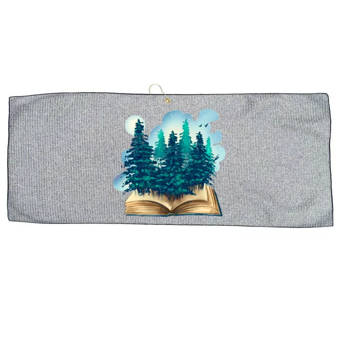 Nature Forest Book Large Microfiber Waffle Golf Towel