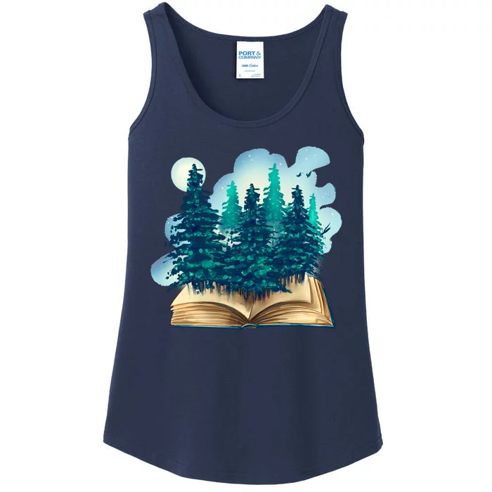 Nature Forest Book Ladies Essential Tank