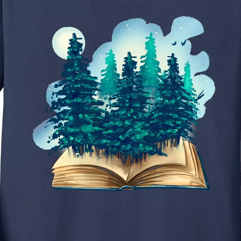 Nature Forest Book Kids Long Sleeve Shirt