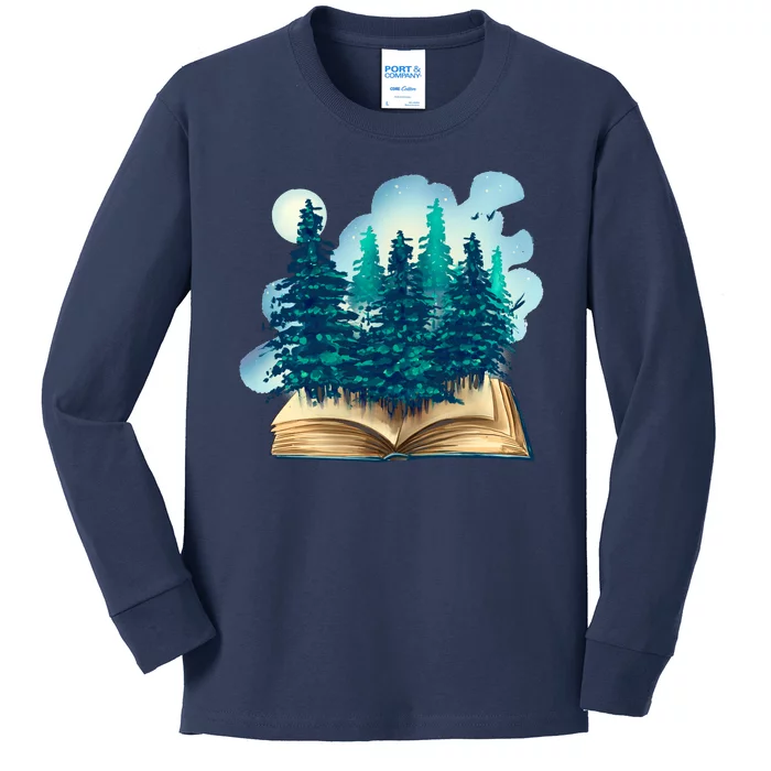 Nature Forest Book Kids Long Sleeve Shirt