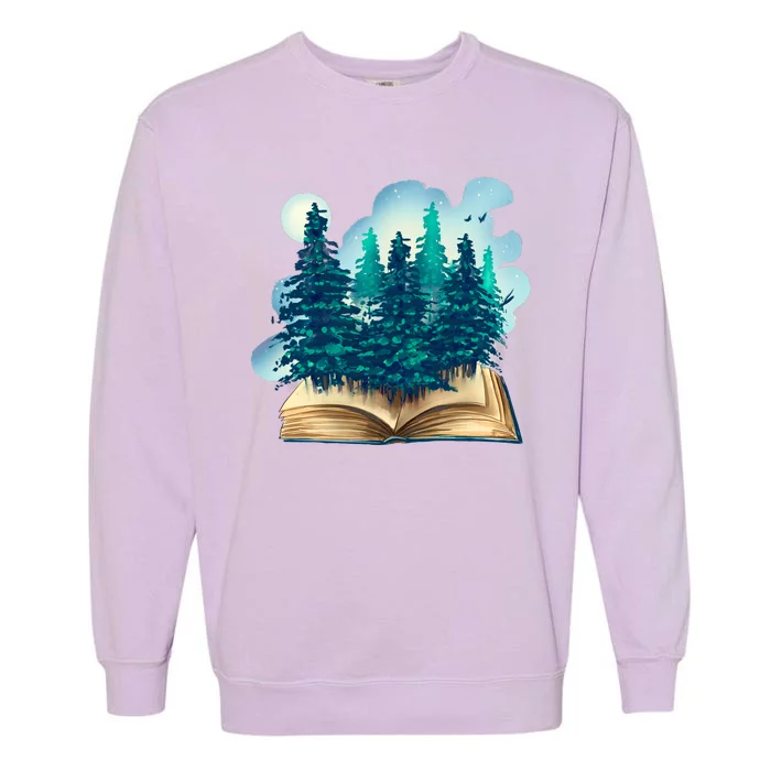 Nature Forest Book Garment-Dyed Sweatshirt