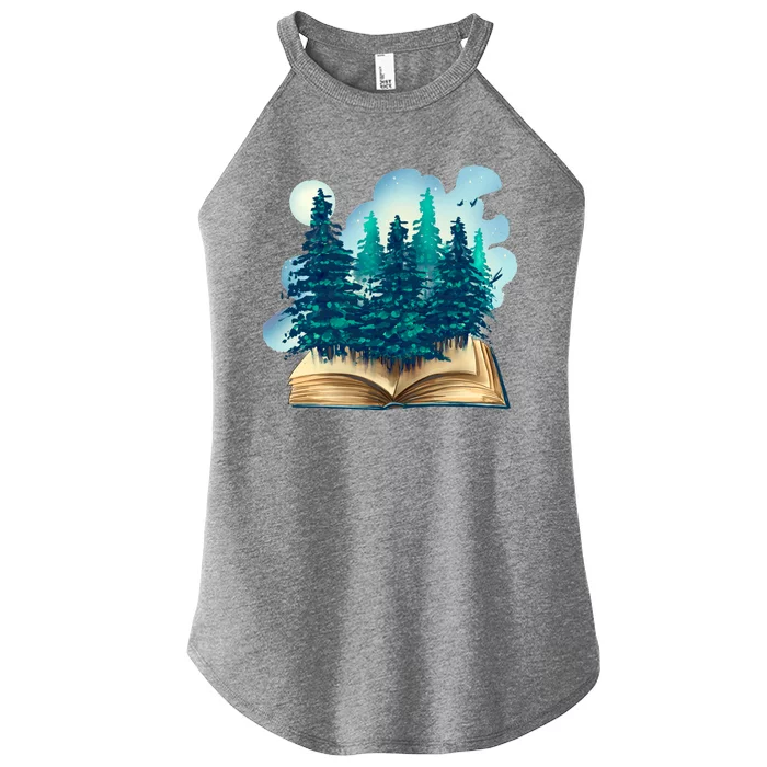 Nature Forest Book Women’s Perfect Tri Rocker Tank