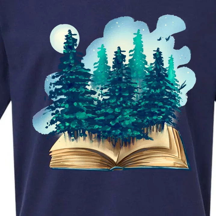 Nature Forest Book Sueded Cloud Jersey T-Shirt