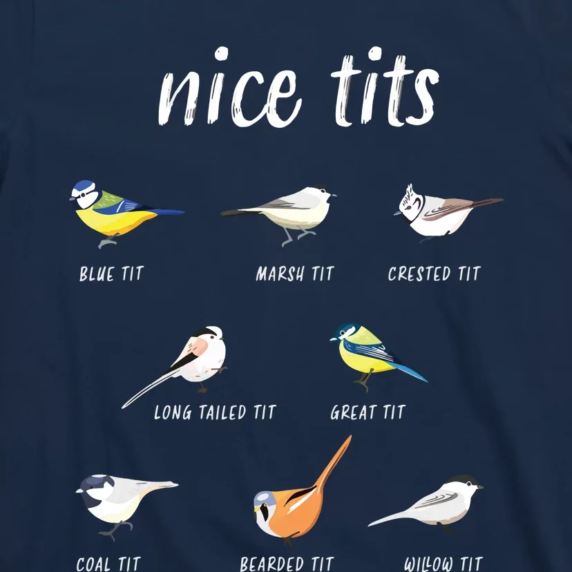 Nicetits Funny Bird Watching Gift Birder T-Shirt