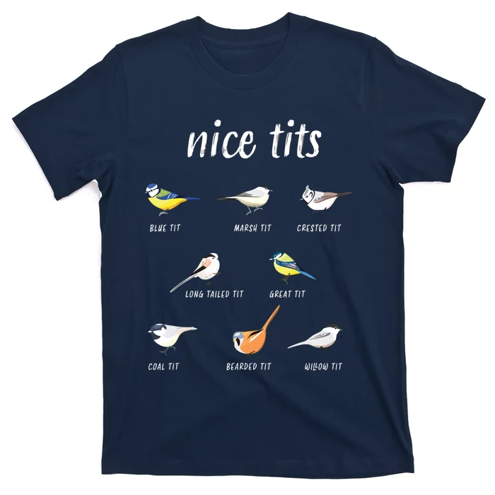 Nicetits Funny Bird Watching Gift Birder T-Shirt