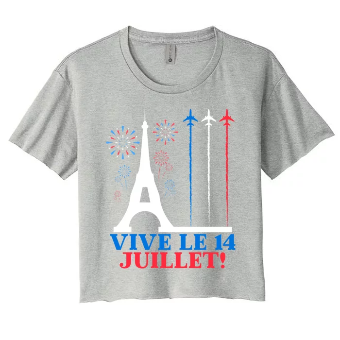 National France Bastille Day 2024 Long Live The 14th Of July Meaningful Gift Women's Crop Top Tee