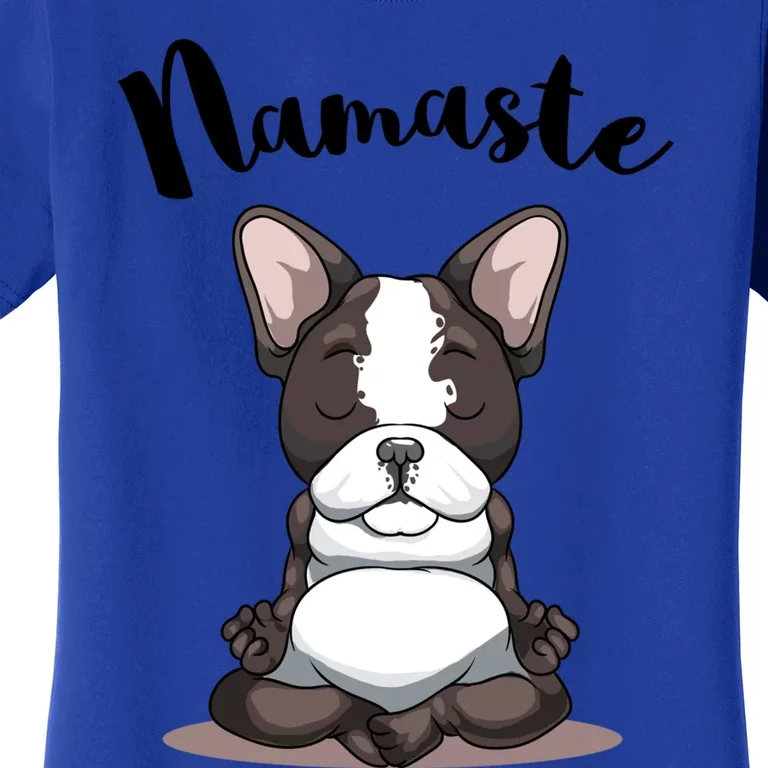 Namaste French Bulldog Yoga Design Dog Lover Frenchie Yoga Gift Women's T-Shirt