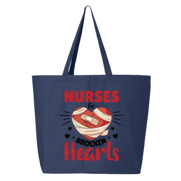 Nurses Fix Brocken Hearts Valentines Day Hearts Nurse Gift 25L Jumbo Tote