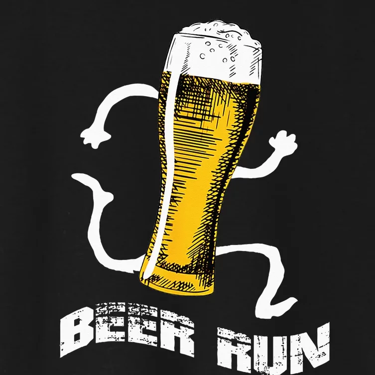 NV004 Funny Beer For Men Women Beer A Run Women's Crop Top Tee