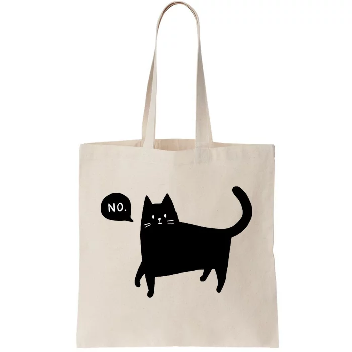 No Funny Black Cat Tote Bag