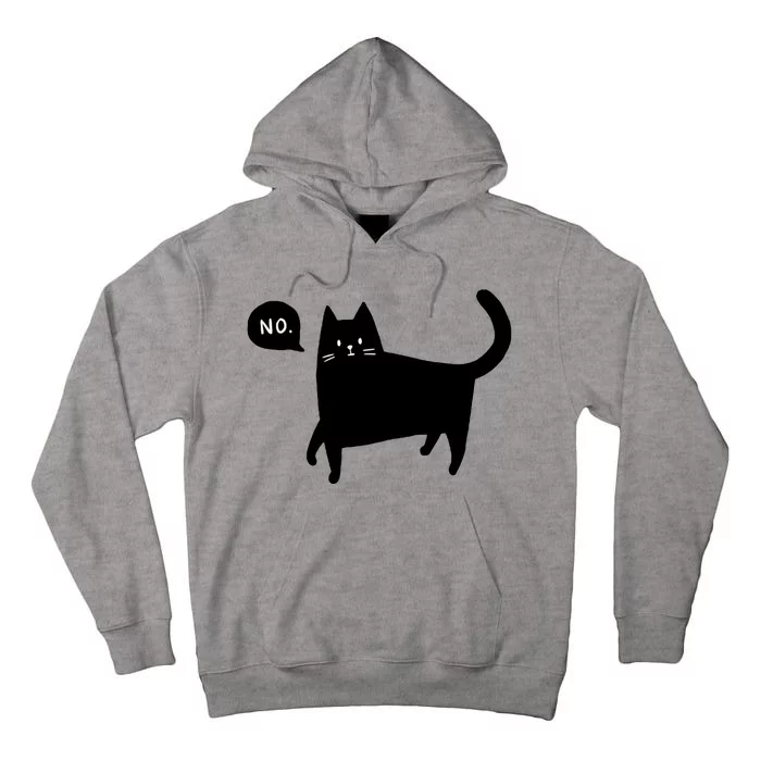 No Funny Black Cat Tall Hoodie