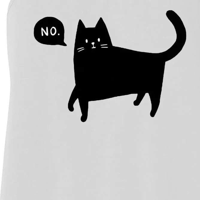 No Funny Black Cat Women's Racerback Tank