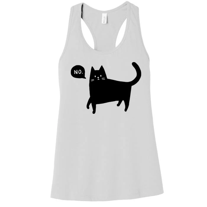 No Funny Black Cat Women's Racerback Tank