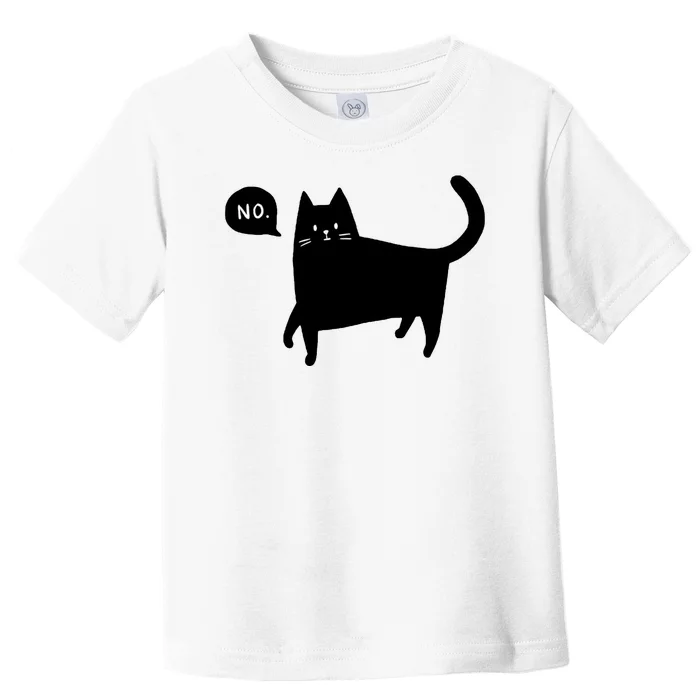 No Funny Black Cat Toddler T-Shirt