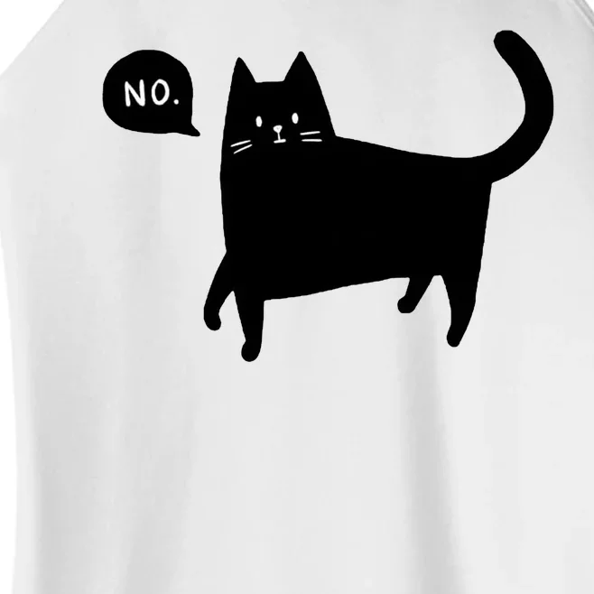 No Funny Black Cat Women’s Perfect Tri Rocker Tank