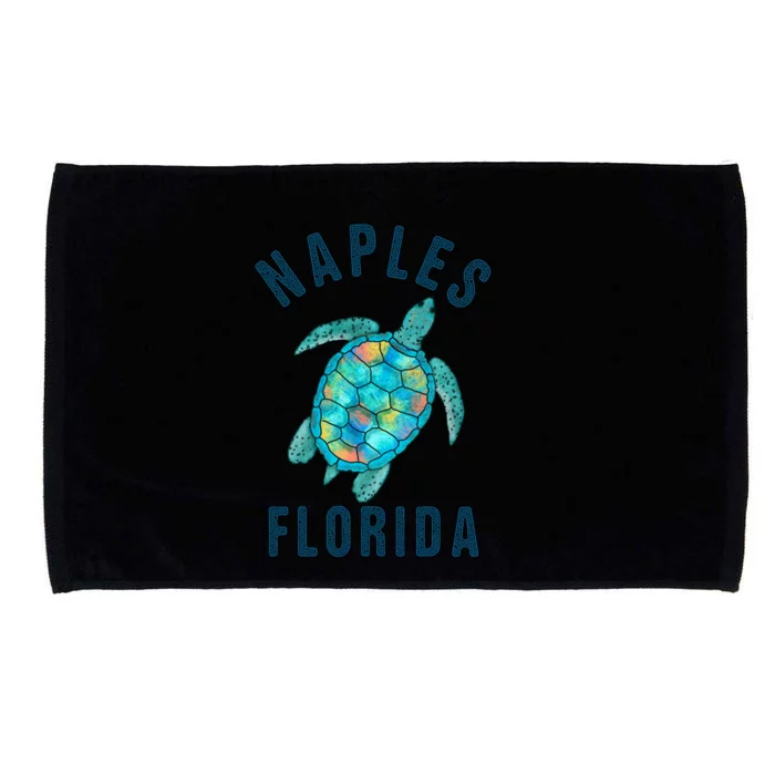 Naples Fl Beach Design / Sea Turtle Illustration Gift Meaningful Gift Microfiber Hand Towel