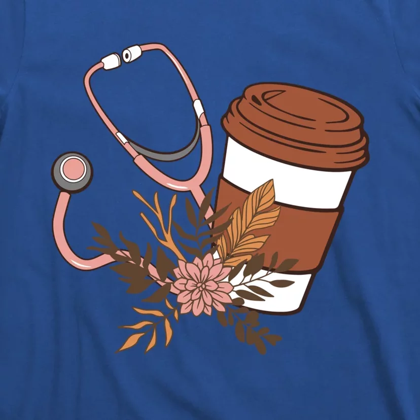 Nurse Fuel Coffee Caffeine Stethoscope Nursing Student Life Gift T-Shirt