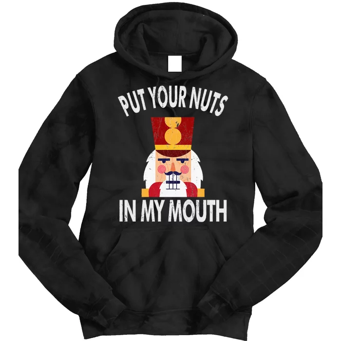 Naughty Funny Christmas Nutcracker Tie Dye Hoodie