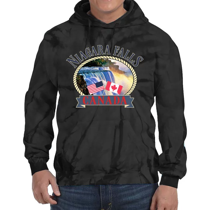 Niagara Falls Canada Usa Nature River Tie Dye Hoodie