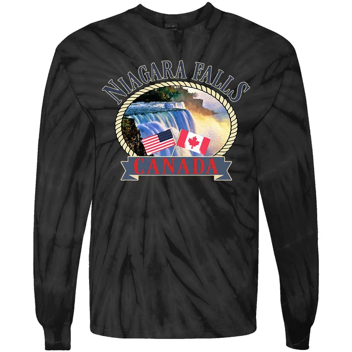 Niagara Falls Canada Usa Nature River Tie-Dye Long Sleeve Shirt