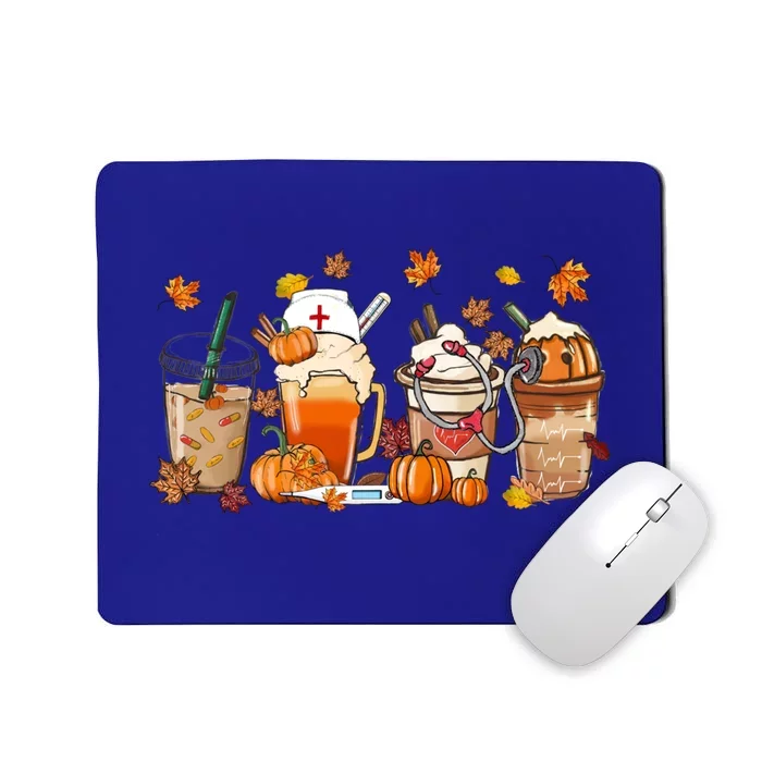 Nurse Fall Coffee Pumpkin Latte Thankful Nurse Thanksgiving Gift Mousepad