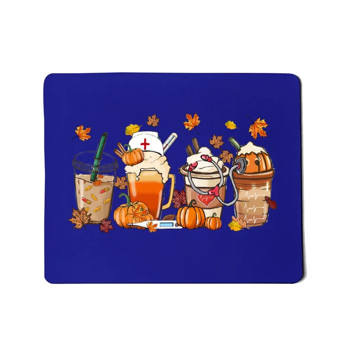 Nurse Fall Coffee Pumpkin Latte Thankful Nurse Thanksgiving Gift Mousepad